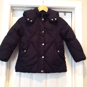 Zara Girls Cropped Navy Blue Puffer Jacket Size 9